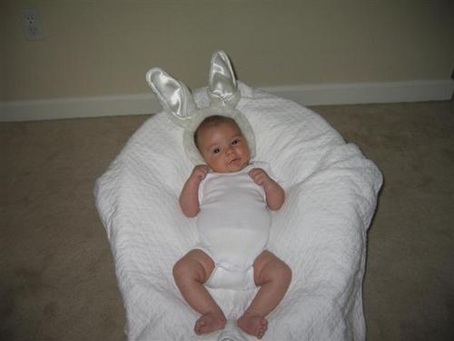I've hidden something in my diaper... it's not an egg. 